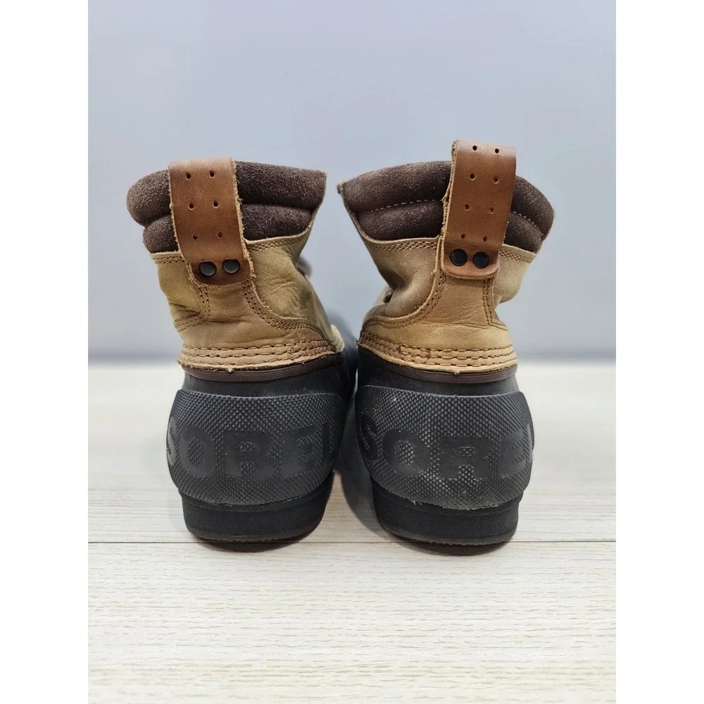 Sorel Cheyanne II Waterproof Duck Boots Mens 11 Elk Brown Leather‎ NM2101-286